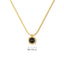 Retro Geometric Agate Pendant Necklace in 18k Gold Plated Copper Alloy