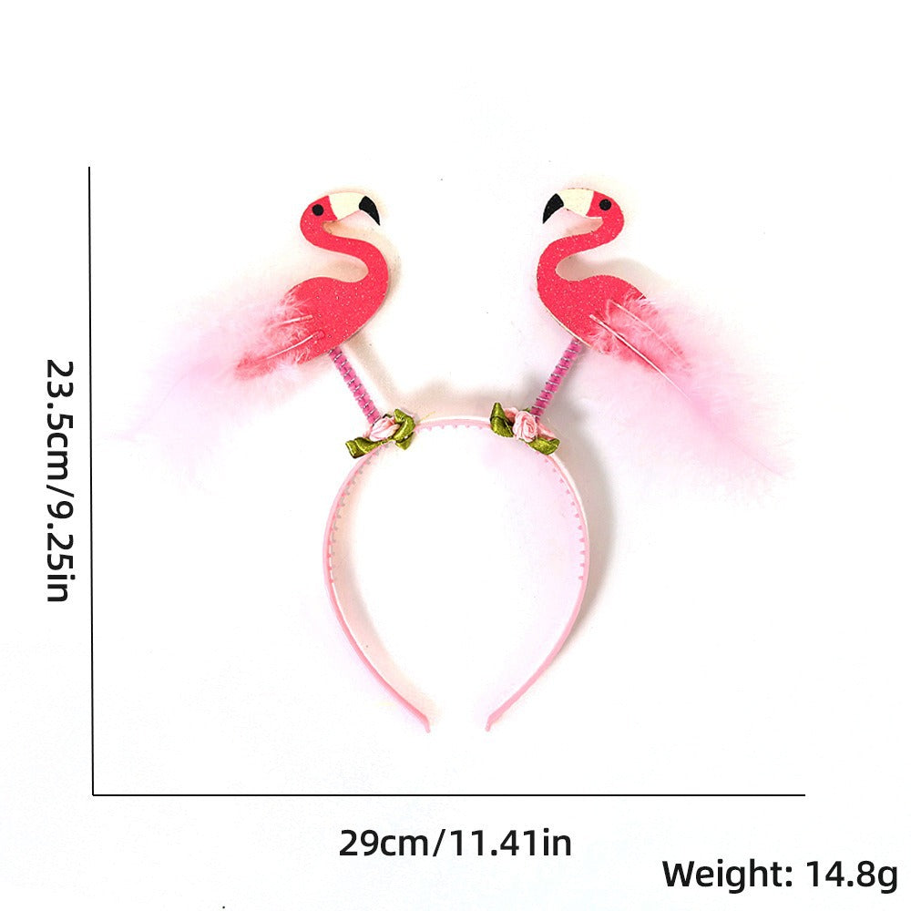 Flamingo Antler Tropical Party Headband Costume Accessory