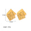 1 Pair Geometric Plating 304 Stainless Steel Irregular Square Earrings