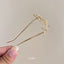 Women's Modern U-Shaped Pearl Inlay Hairpin