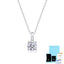 Simple Sterling Silver Moissanite Pendant Necklace