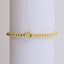 18k Gold Plated Copper Letter Zircon Beaded Stretch Bracelet