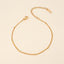 Minimalist 18k Gold Plated Stainless Steel Figaro Box Chain Anklet