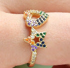 Fashion Starry Heart Adjustable Zircon Ring