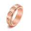 Fashion Star Zircon Stainless Steel Rotating Ring