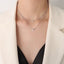 Five-pointed Star Pendant Imitation Pearl Necklace Double Layered Titanium Steel Clavicle Chain