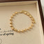 Elegant Gold Alloy Bracelet and Heart Necklace Set for Women