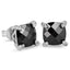 1 Pair Hip-hop Geometric Copper Zircon Stud Earrings 8mm Square Design