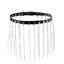 Simple Style Solid Color PU Leather Alloy Chain Women's Belt with Tassel and Gothic Punk Harness