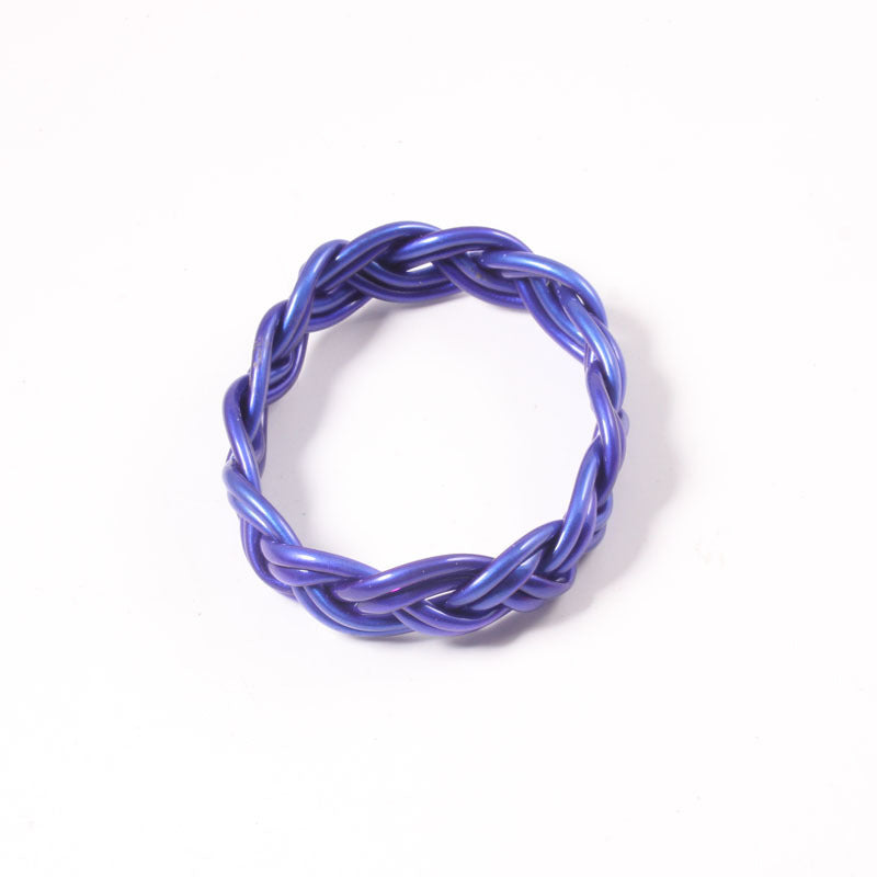 Women's Streetwear Solid Color Silicone Braided Wristband Bracelet