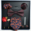 Business Stripe Polyester Men's Tie Gift Set - 8 Piece Collection for Weddings and Formal Occasions