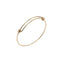 Minimalist 18K Gold Plated Stainless Steel Adjustable Bangle Bracelet