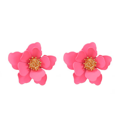 1 Pair Minimalist Flower Acrylic Stud Earrings