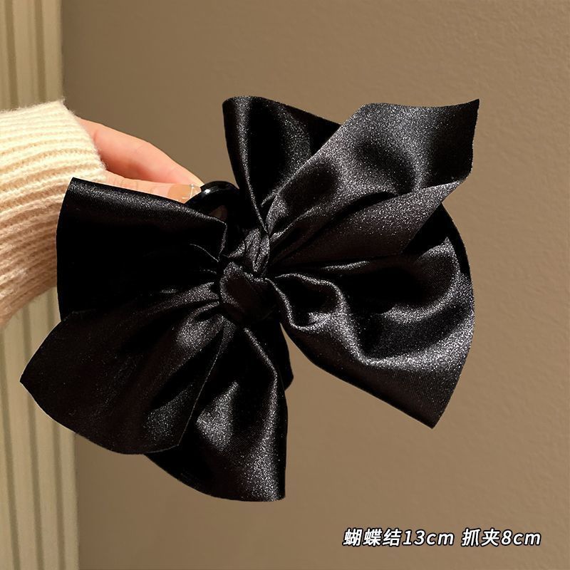 Elegant Satin Bow Hair Claw Clip for Women