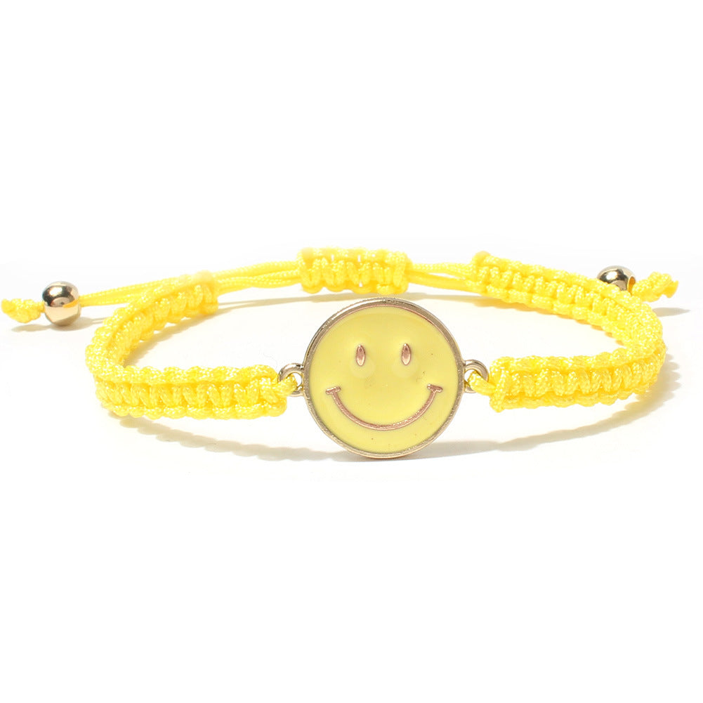 Fashion Multicolor Smiley Face Adjustable Copper Bracelet