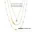 Sweet Flower Artificial Crystal Copper Wholesale Three Layer Necklace