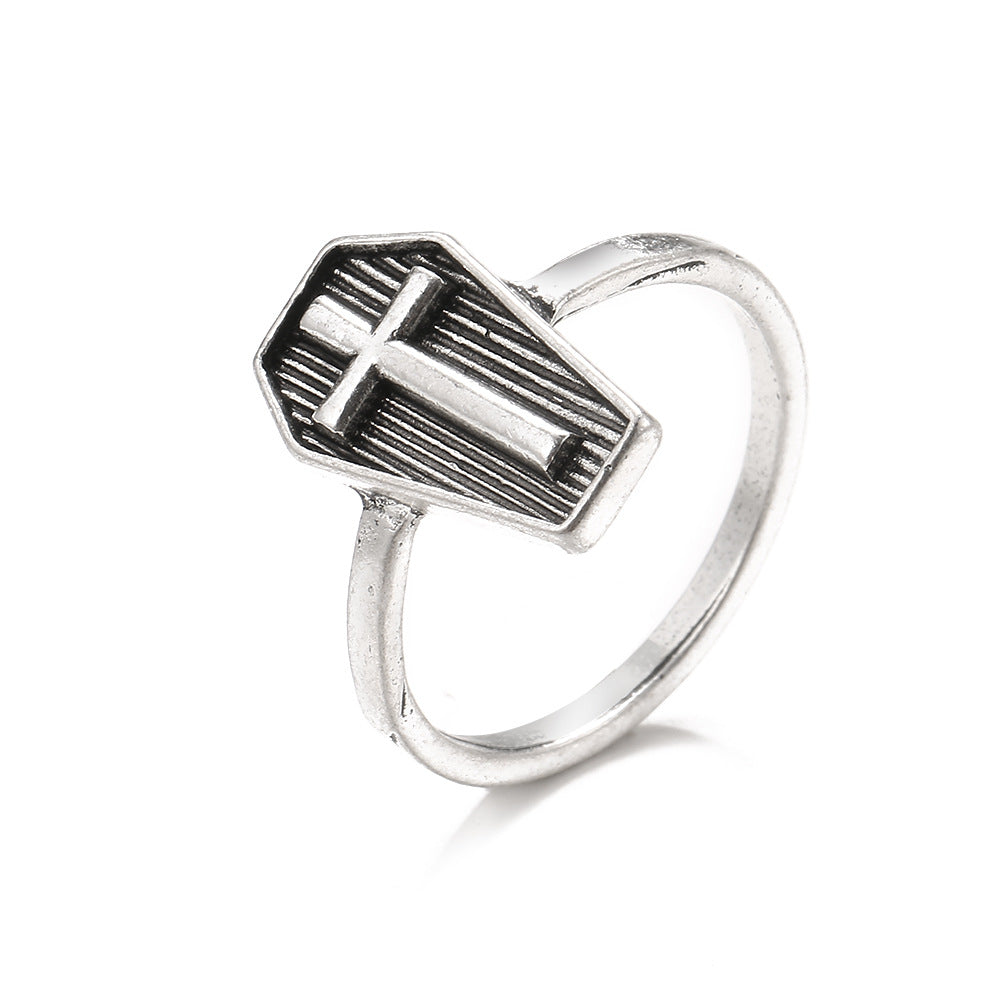 Retro Geometric Alloy Plated Unisex Punk Knuckle Ring