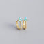 S925 Sterling Silver Geometric Floral Diamond Ear Cuff Stud Earrings for Women