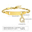 Stainless Steel Zircon Inlay English Letter Bracelet for Women and Children