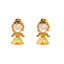 1 Set Sweet Cartoon Design 18K Gold Plated Brass Zircon Ear Studs Trio Set