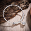 Silver Plated Bell Charm Women's Bangle Bracelet