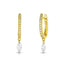 Creative Geometric Zircon Drop Earrings with S925 Silver Needle