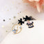 Fashion Cartoon Enamel Butterfly Bow Drop Earrings