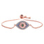 Fashion Geometric Adjustable Copper Zircon Eye Charm Bracelet