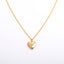 Retro Heart Shape 14k Gold Plated Birthstone Locket Necklace