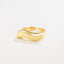 Geometric 18k Gold Plated Sterling Silver Wave Adjustable Ring