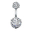 Fashion Double-headed Round Zircon Navel Nails Women's Human Body Jewelry