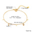 Elegant Geometric 18K Gold Plated Zircon Stainless Steel Layered Bracelets for Women