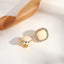 Elegant Heart & Bow Opal Pearl Rhinestone Ear Clips - 1 Pair