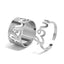 Fashion Geometric Hollow Adjustable Dinosaur Ring Set - Trendy Minimalist Jewelry