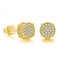 Geometric Zirconia Hip Hop Copper Stud Earrings