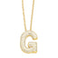 Simple Style Shiny Letter Stainless Steel Copper Plating Inlay Zircon 18K Gold Plated Pendant Necklace