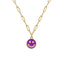 Dripping Smiley Face Alloy Pendant Necklace - Fashion Double-Sided Design