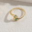 IG Style Casual Arrow Snake Bird Zircon Enamel 14K Gold Plated Open Ring