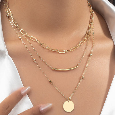 Vintage Style Geometric Round Alloy Wholesale Pendant Necklace