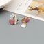 Fashion Cartoon Enamel Butterfly Bow Drop Earrings