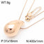 1 Pair Minimalist Water Droplet 18K Gold Plated Stainless Steel Earrings and Necklace Set