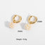 Korean Style Pearl Copper Plating Earrings