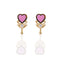 Fashion Fruit Zirconia Copper Earrings - 18k Gold Plated Studs for Women