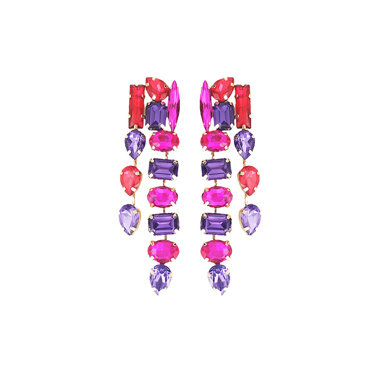 1 Pair Simple Style Water Droplets Inlay Alloy Zircon Drop Earrings