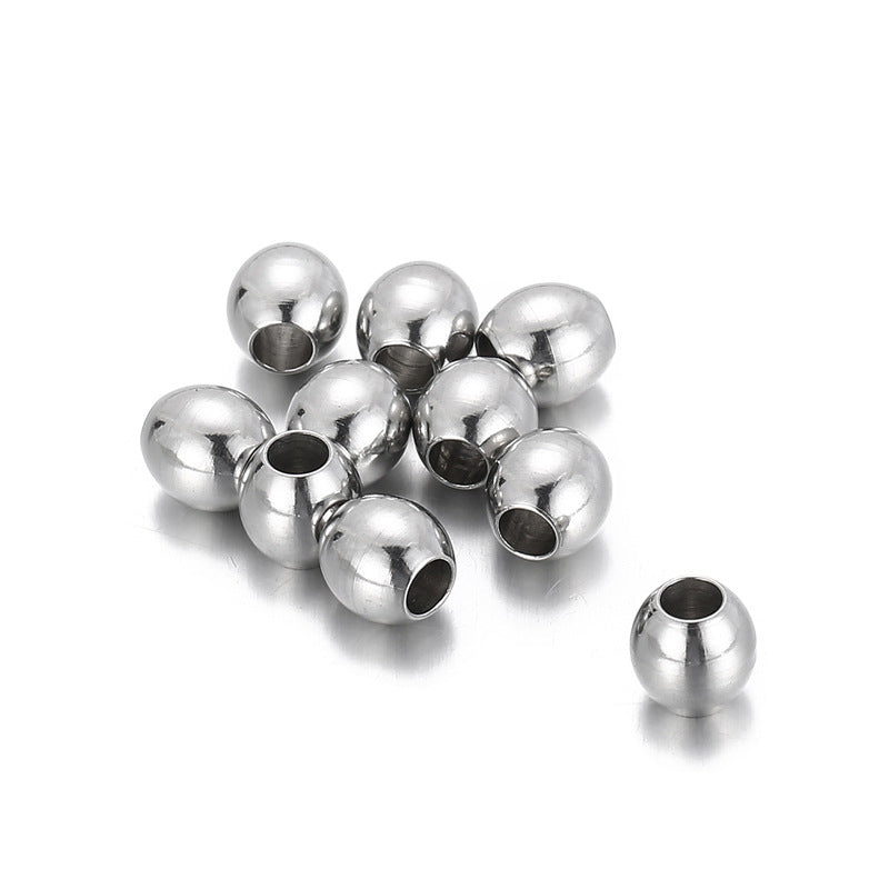"Stainless Steel Round and Oval Beads Jewelry Accessories for Bracelet Making"