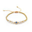 Devil's Eye Freshwater Pearl & 18K Gold Plated Beaded Bracelet