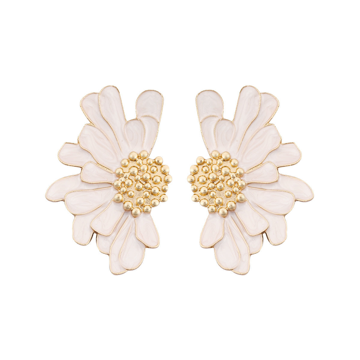 1 Pair Fashion Flower Alloy Enamel Women'S Ear Studs