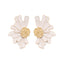 1 Pair Vintage Enamel Flower Petal Stud Earrings for Women