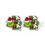 Cute Cartoon Christmas Tree Acrylic Earrings - Grinch Festive Studs for Women