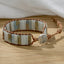 Ethnic Color Block Agate Stone Handmade Leather Bracelet